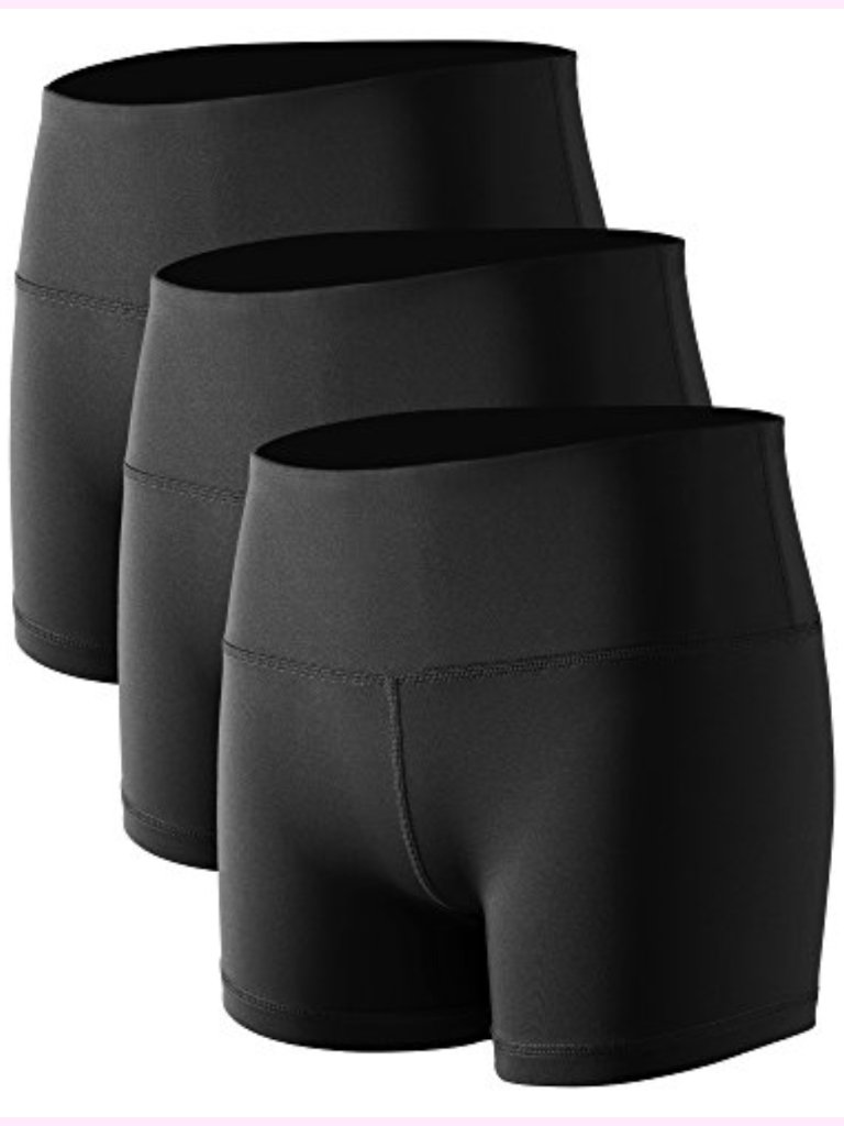 High-Waisted Spandex Athletic Shorts With Waistband Pocket For Yoga Running